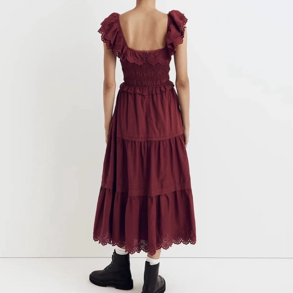 Madewell Burgundy Midi Dress